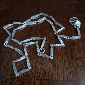 20" Silver 925 Geometric Chain Necklace